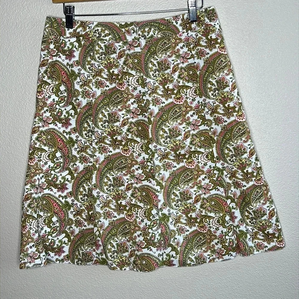 Nine West Paisley A-skirt Midi